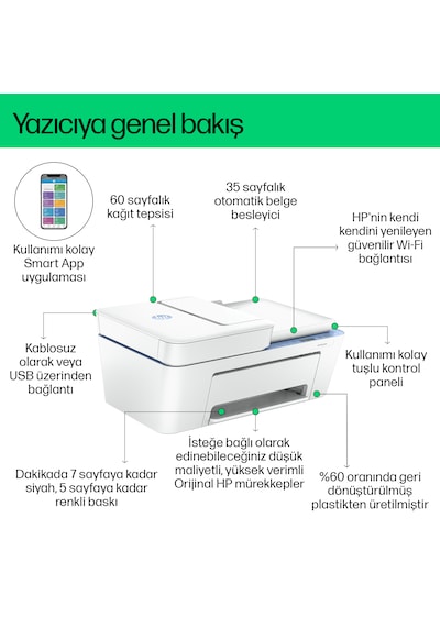 Hp Deskjet Ink Advantage 4278 Mürekkep Püskürtmeli Yazıcı