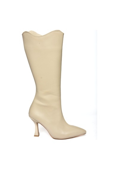 Fox Shoes R820020109 Ten İnce Topuklu Kadın Çizme Ten