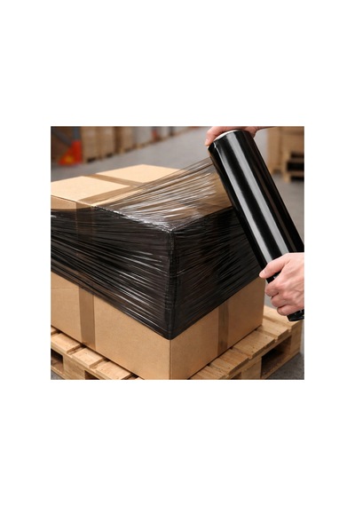 6 Adet Brüt: 2000gr Net Streç: 1500gr Siyah Koli - Palet Streç Film 17 Mikron 50cm Bx40