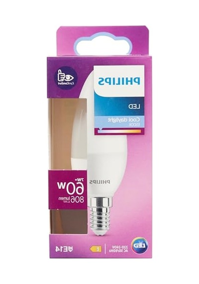 Philips Led 60w B38 E14 Mum Tipi Beyaz Işık Dim Edilmez Ampul Enerji Sınıfı E 10c