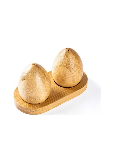 Tantitoni Bambu Standlı Egg Tuzluk Biberlik Seti