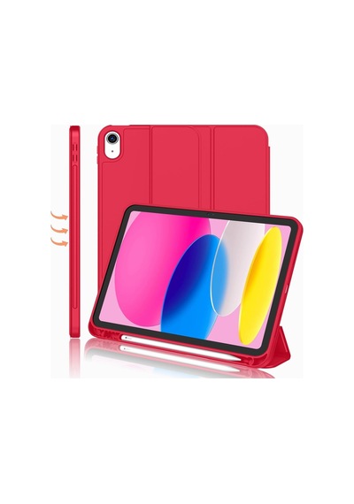 Apple Uyumlu iPad 11.nesil 2025 / 10.nesil 2022 Kalem Bölmeli Standlı Smart Kılıf Kapaklı Kılıf