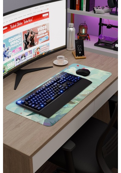 Lynette Genshin Impact Anime Oyuncu V3 - 70x30 Xl Gaming Mouse Pad Fare Altlığı