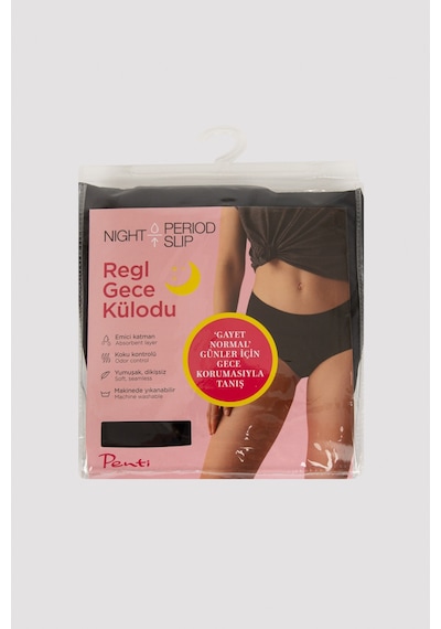 Penti Siyah Yüksek Bel Regl Gece Külodu