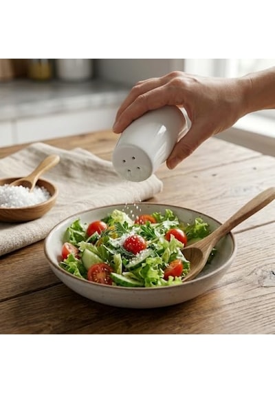 Li Porselen Tuzluk Ve Karabiberlik Seti - Yumuşak Hatlı Minimalist Beyaz Sofra Baharatlık Takımı Ergonomik Masaüst Diğer
