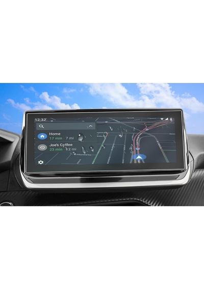 Peugeot 208 10 İnç Mat Ekran Koruyucu Multimedya Şeffaf