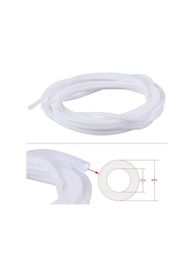Koodmax 3d Yazıcı Printer Ptfe Teflon Boru 2x3mm 1.75mm - Beyaz - 1 Metre