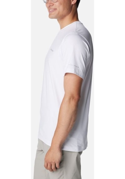 Columbia Men's Tech Trail Crew Neck Shirt Iı Erkek Tişört Beyaz Ao5545-100 001