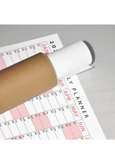 2027 Yıllık Planlayıcı Poster Takvim, Pembe Renk Planlayıcı Takvim, 2027 Okul Takvimi
