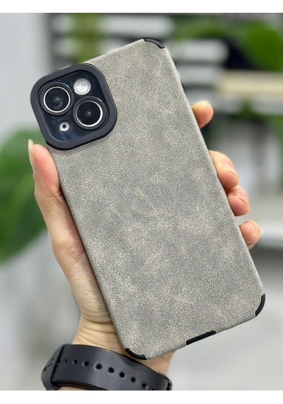 Apple Uyumlu iPhone 14 İle Uyumlu Alcantara Tasarımlı Esnek Silikon Kılıf Diğer