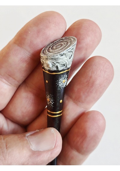Spiral Dokulu Kokonat Saç Çubuğu Çok Renkli