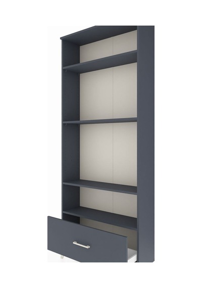 Arges Dolap 4 Raflı Tek Çekmeceli 88x30x221 Antrasit-antrasit Antrasit