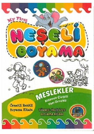 4e Neşeli Boyama Kitabı Renkli Türkçe-ingilizce Meslekler 1