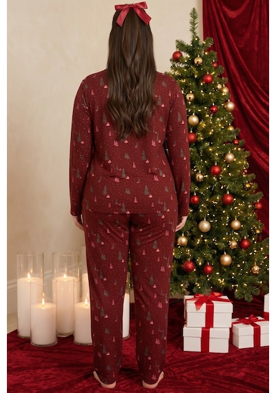 Siyah İnci Yılbaşı Temalı Desenli Termal Kumaşlı Ultra Soft Yumuşak Büyük Beden Battal Boy Örme Pijama Takımı 26226713 Bordo Siyah İnci Yılbaşı Temalı Desenli Termal Kumaşlı Ultra Soft Yumuşak Büyük Beden Battal Boy Örme Pijama Takımı 26226713 Bordo