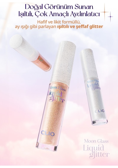 Clio Moon Glass Liquid Glitter Sweet Cloud 02 Moon Flare