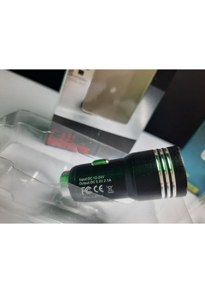 Araç Hızlı Şarj Aleti Oto Çakmaklık Araba 2.4A Usb Çift Girişli Siyah