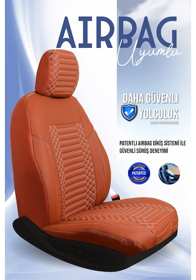 Skoda Fabia Lüx Full Deri Oto Koltuk Kılıfı Ön Arka Takım Exclusive Tarçın