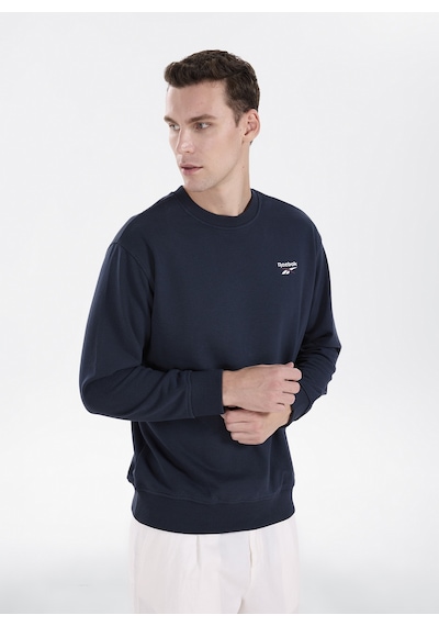 Reebok P00005740004 Id Rlx Clss Sl Crew Lacivert Erkek Sweatshirt