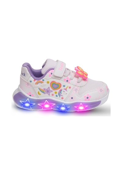 Kaptan Junior Kız Çocuk Işıklı Spor Sneaker Yürüyüş Ayakkabı Ptjck 700 Beyaz