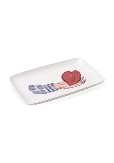 The Mia Luv Dikdörtgen Servis 33x21 Cm Çok Renkli