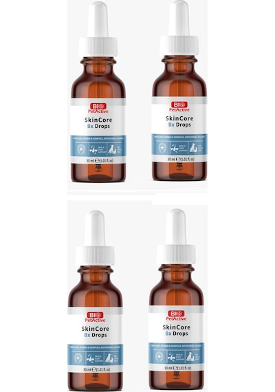 Bio Petactive Skincore Bx Drops Kedi Ve Köpek İçin Deri Ve Tüy Destekleyici Damla 30 Ml. X 4 Adet