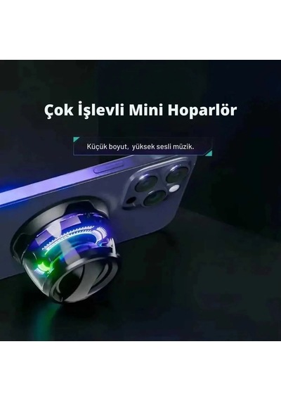 Etashop Manyetik Rgb Mini Bluetooth Hoparlör Telefon Tutuculu 5w Stereo Ses Ipx5 Su Geçirmez