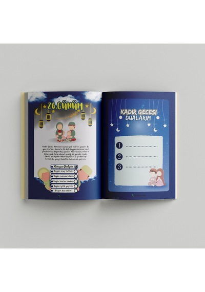 Çocuklar İçin Ramazan Ajandası Pembe Kapak Pembe