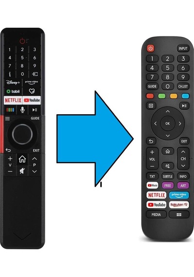 Vestel Uyumlu Smart Led Tv Kumandası-resimde Sağdaki Gönderilir