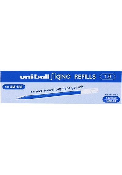 EKS Ticaret Uni-Ball Signo Umr-10 (UM-153) Imza Kalemi Yedeği 1 mm Mavi 12’li Paket