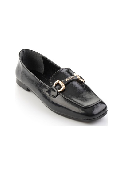Bambi Siyah Kadın Loafer Ayakkabı K01641023042 Siyah