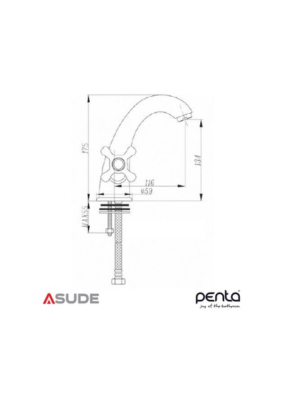 Penta 2501 Hıstory Antık Lavabo Bataryası Sarı
