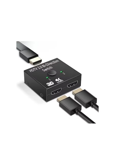 Hdmı Switch Splitter, Anahtar, 2 Giriş 1 Çıkış, Ps5, Ps4, Xbox, Tv Kutusu, Tv Stick, Monitör, Pc İle Uyumlu, Çift Yönlü Ab Anahtar,