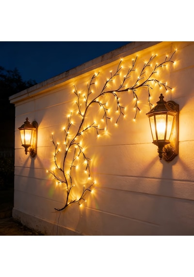 Güneş Enerjili 144 Led 8 Mod Dekoratif Ağaç Lamba -dış Mekan Bahçe & Teras Süsü Ve Aydınlatması Güneş Enerjili