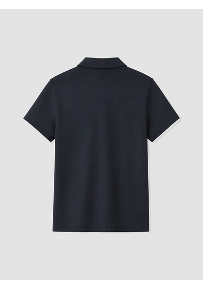 Lcw Comfort Lacivert Polo Yaka Soft Touch Kadın Tişört