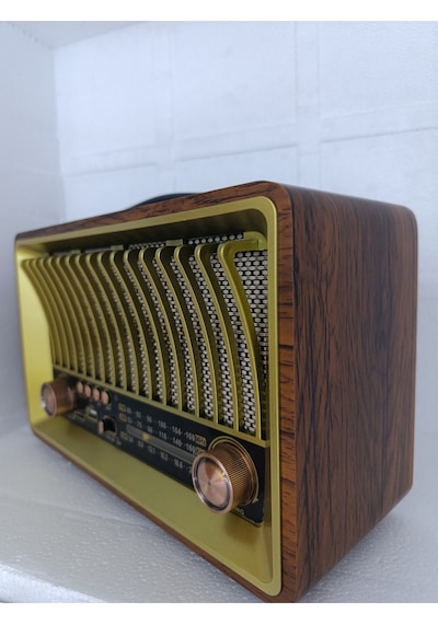 Klasik Radyo Bluetooth Hoparlör Fm Radyo Usb Tf Aux Ses Bombası Müzik Çalar Mp3 Çalar - Yeşil- Tek E