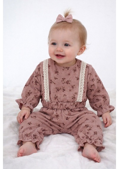 Babyhola Dantel Detaylı Çiçek Desenli Müslin Bayramlık Kız Bebek Takım Üst Ve Pantolon İkili Set 2009 Bordo Babyhola Dantel Detaylı Çiçek Desenli Müslin Bayramlık Kız Bebek Takım Üst Ve Pantolon İkili Set 2009 Bordo