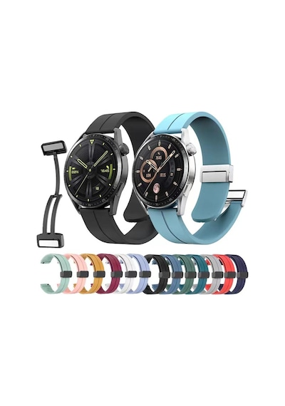 Huawei Honor Magic 2 46mm Krd-84 22mm Uyumlu Kordon Ezo Kırmızı