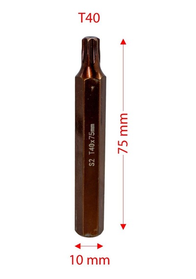 6567 Uzun Torx Bits Uç T40x75 Mm 10 Mm Saplı 6567 Uzun Torx Bits Uç T40x75 Mm 10 Mm Saplı
