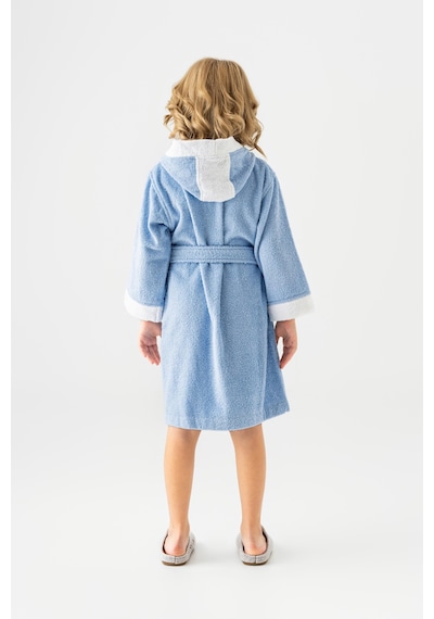 Soley Pueri %100 Pamuklu Unisex Çocuk Bornozu Mavi