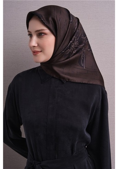 Armine Saf İpek Twill Eşarp 9617d 53 Turuncu Mürdüm