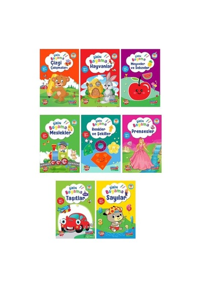 Şirin Boyama Serisi 8 Çeşit 160 Kitap