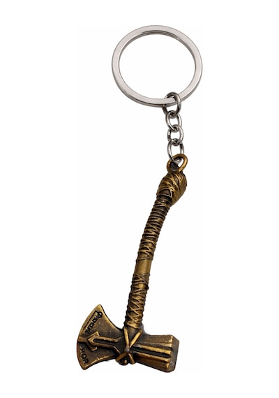 Viking Balta Figürlü Metal Anahtarlık Antik Görünümlü Unisex Aksesuar