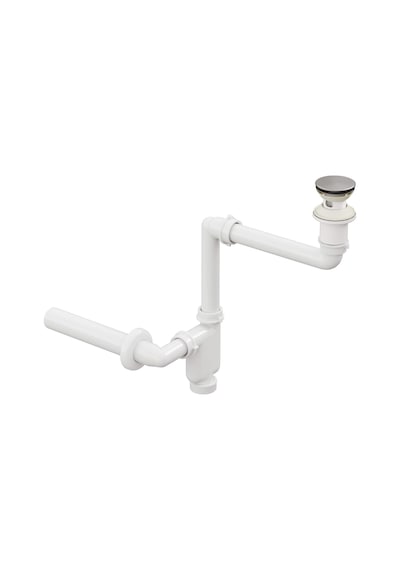 Smart Pop-up Sifon, Taşma Delikli Krom +comfort Yer Kazandıran Lavabo Sifonu -2 Parça Set Diğer