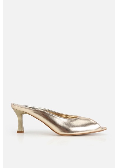 Yaya Kadın Gold Kısa Topuklu Günlük Stiletto