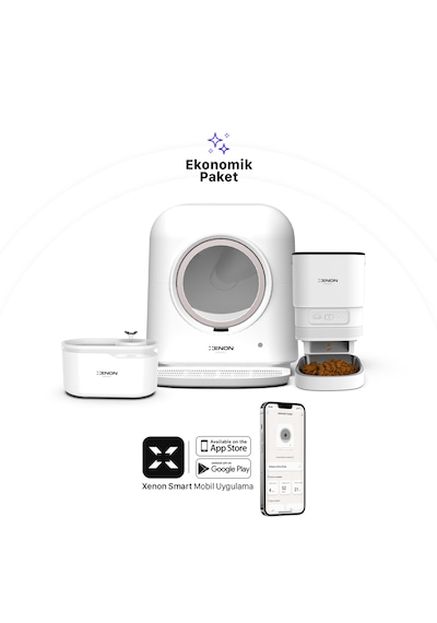 Xenon Smart Akıllı Otomatik Kedi Tuvaleti Pet Ürünleri 3'lü Seti