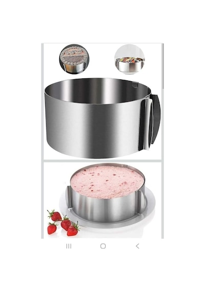 16-30 Cm Arası Ayarlanabilir Kek Kalıbı,paslanmaz Çelik Pasta Çemberi,profesyonel Pasta Kalıbı Gümüş Inox