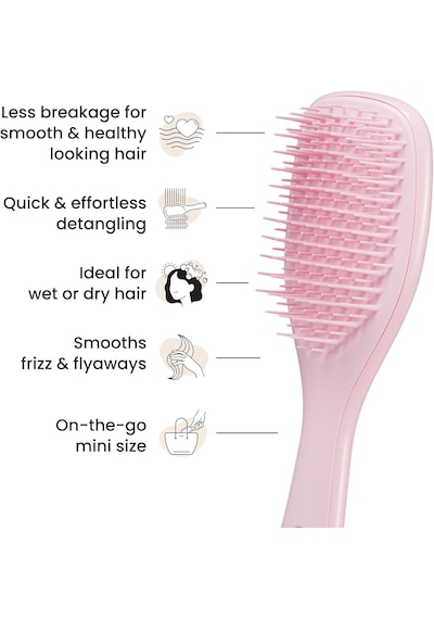 Tangle Teezer The Ultimate Wet Detangler Mini Runway Millennial Pink The Ultimate Detangler Mini