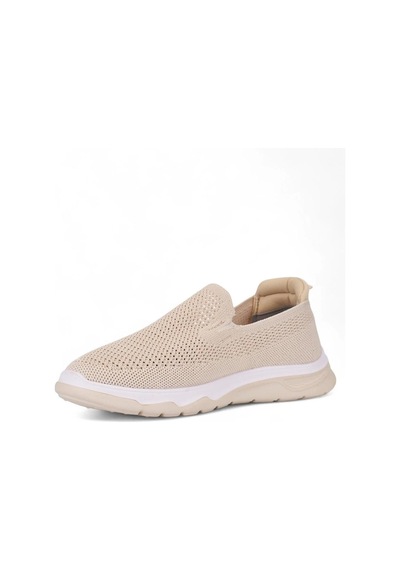 Papuçcity Poınt 03517 Erkek Ortopedik Bağcıksız Spor Ayakkabı Bej