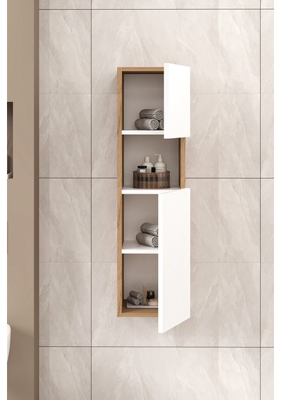 %100 Mdf 30 Cm Saura Boy Dolabı Beyaz