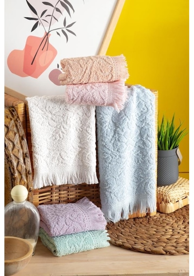 Mulberry Toalla Soft %100 Pamuk 6'lı El&yüz Havlu Seti 30x50 Cm Çok Renkli